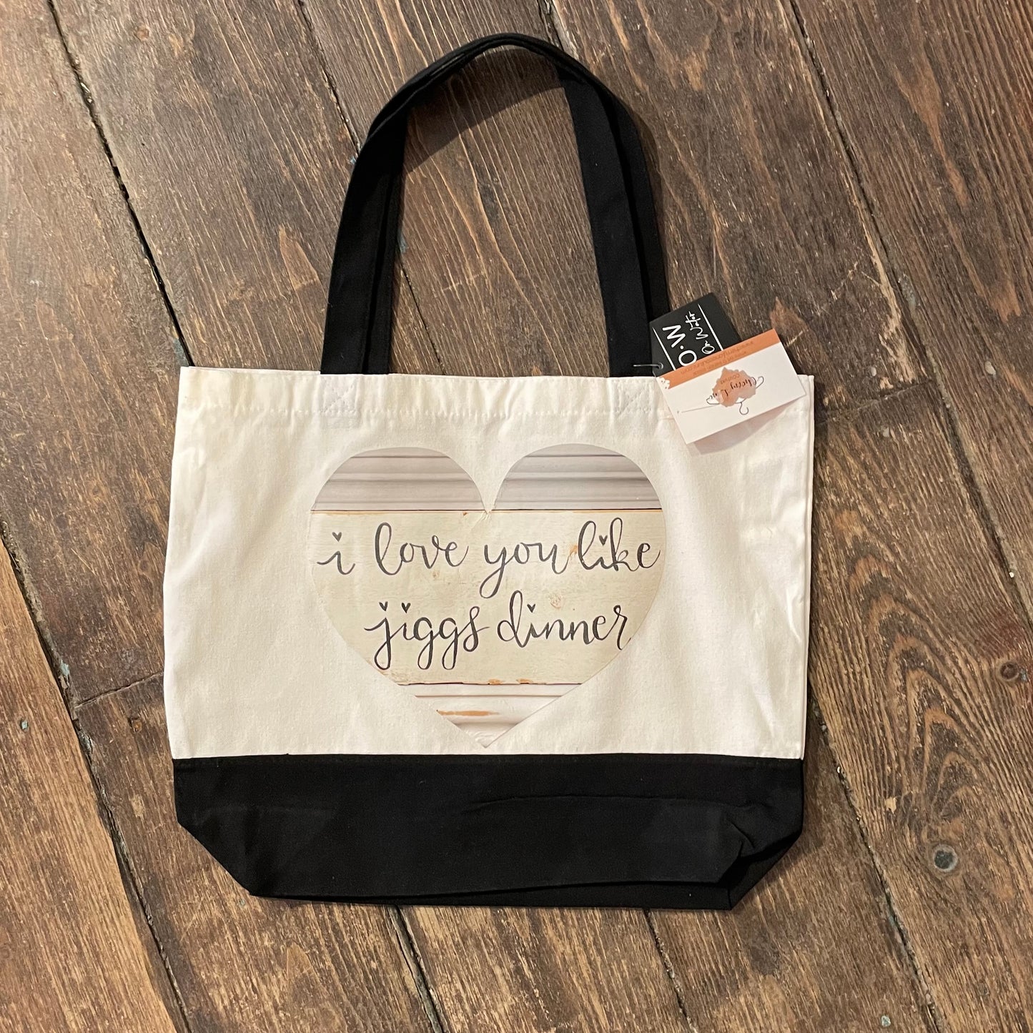 Canvas Tote, I Love You Like Jiggs Dinner!