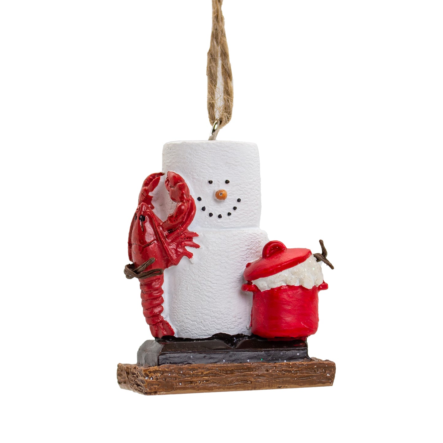 Ornament - S'mores Snowman with Lobster