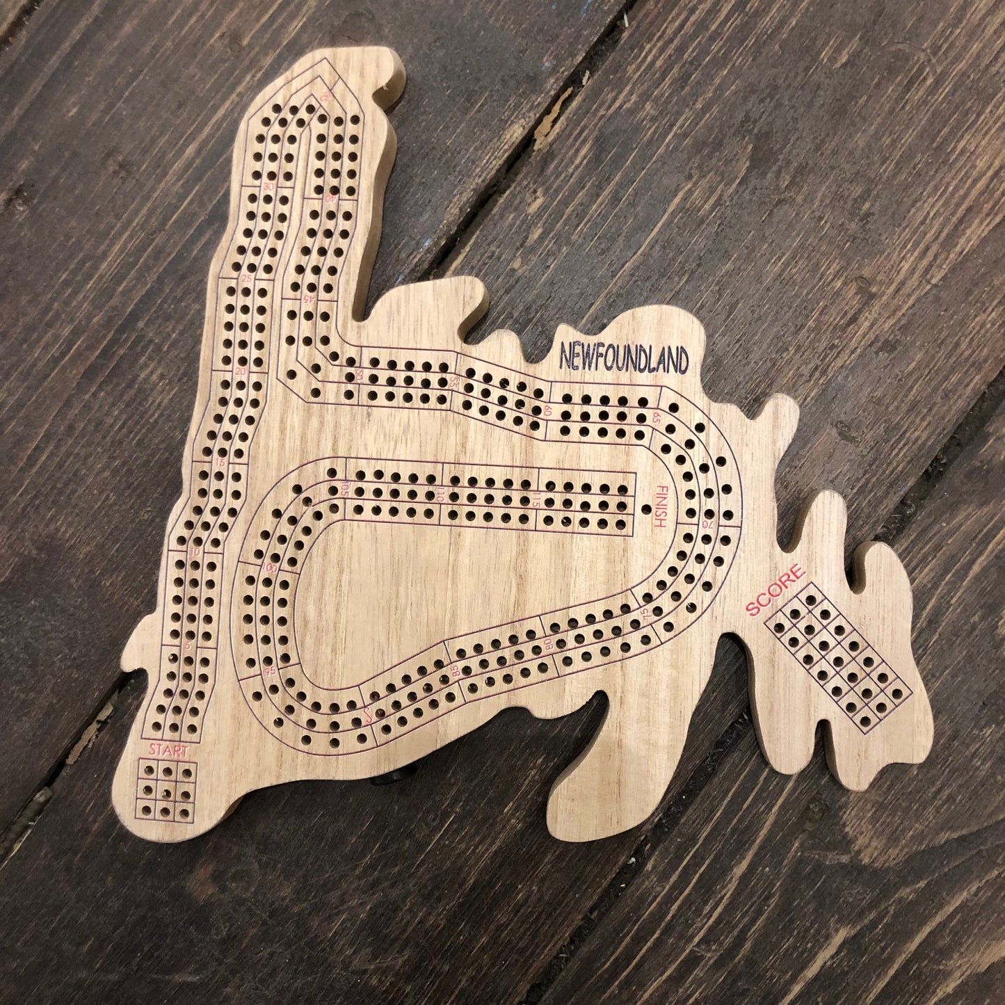 Newfoundland Map Crib Board