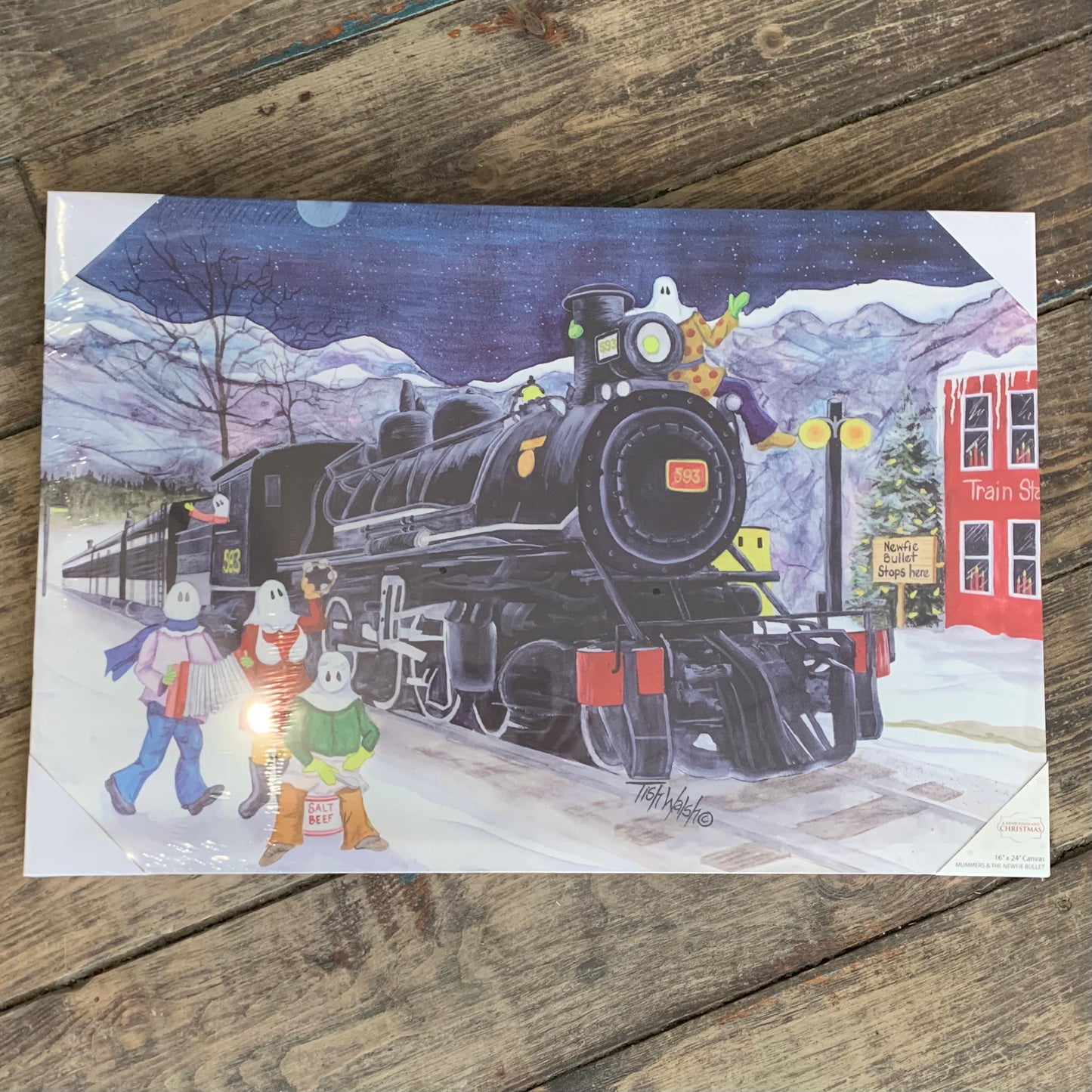 Mummers on the Newfie Bullet, Canvas Print