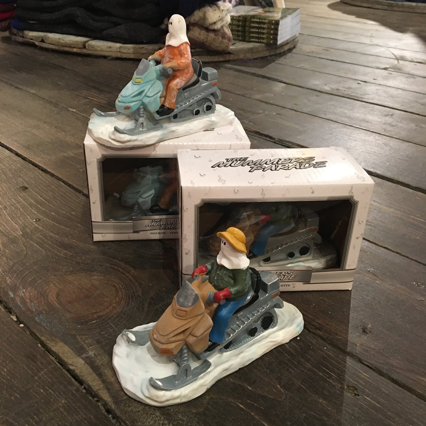 Mummer on Skidoo Figurine