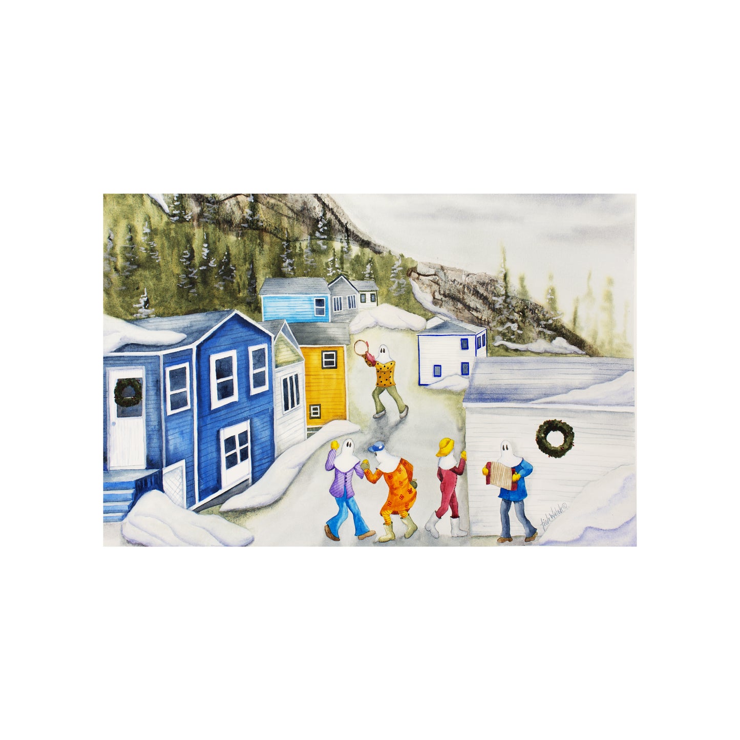 Mummers in the Battery Canvas Print