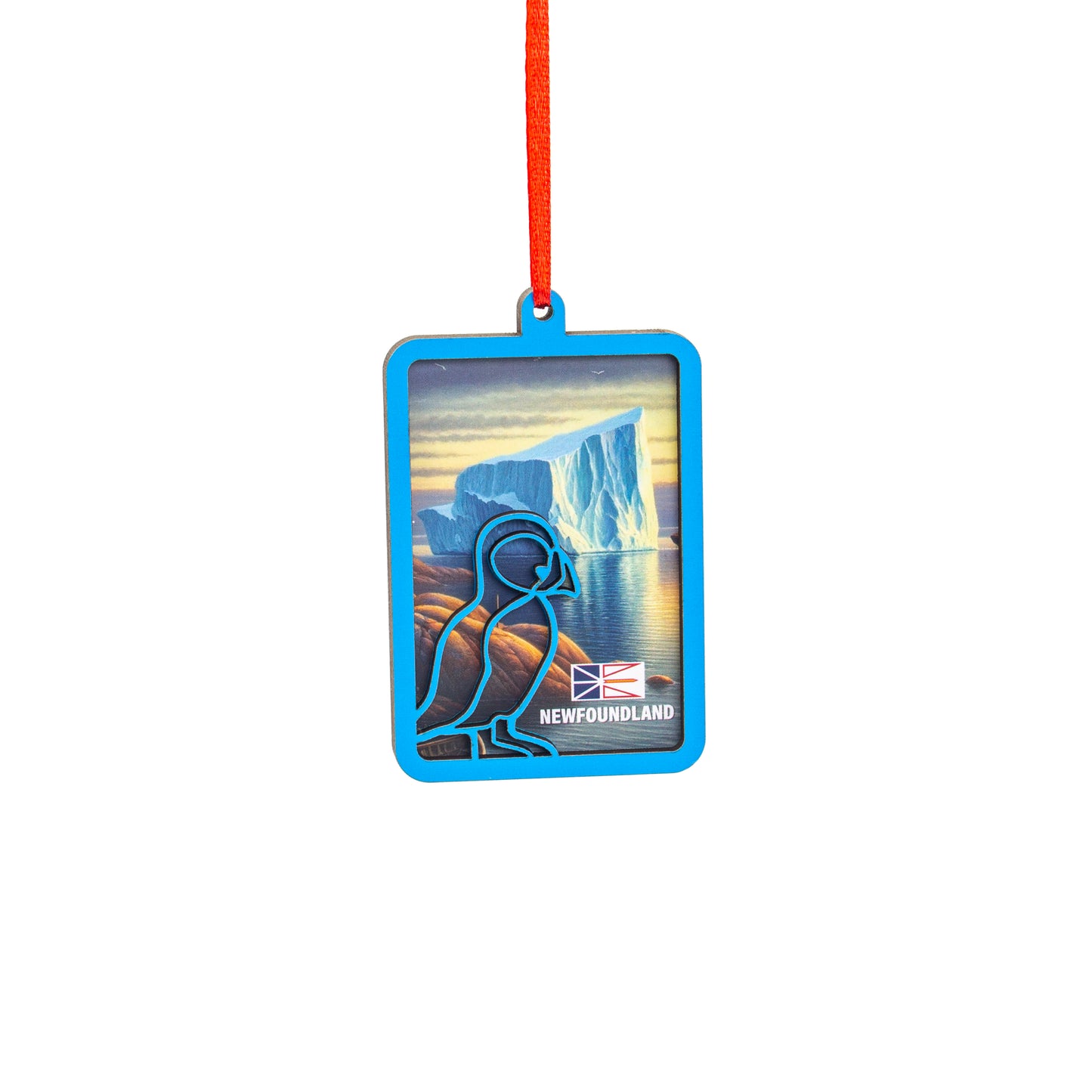 Ornament - Puffin with Iceberg Background