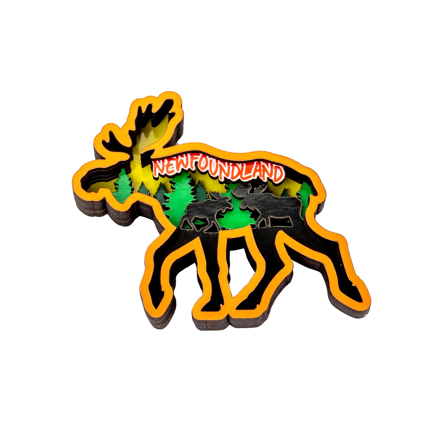 Magnet - 3D Moose Silhouette