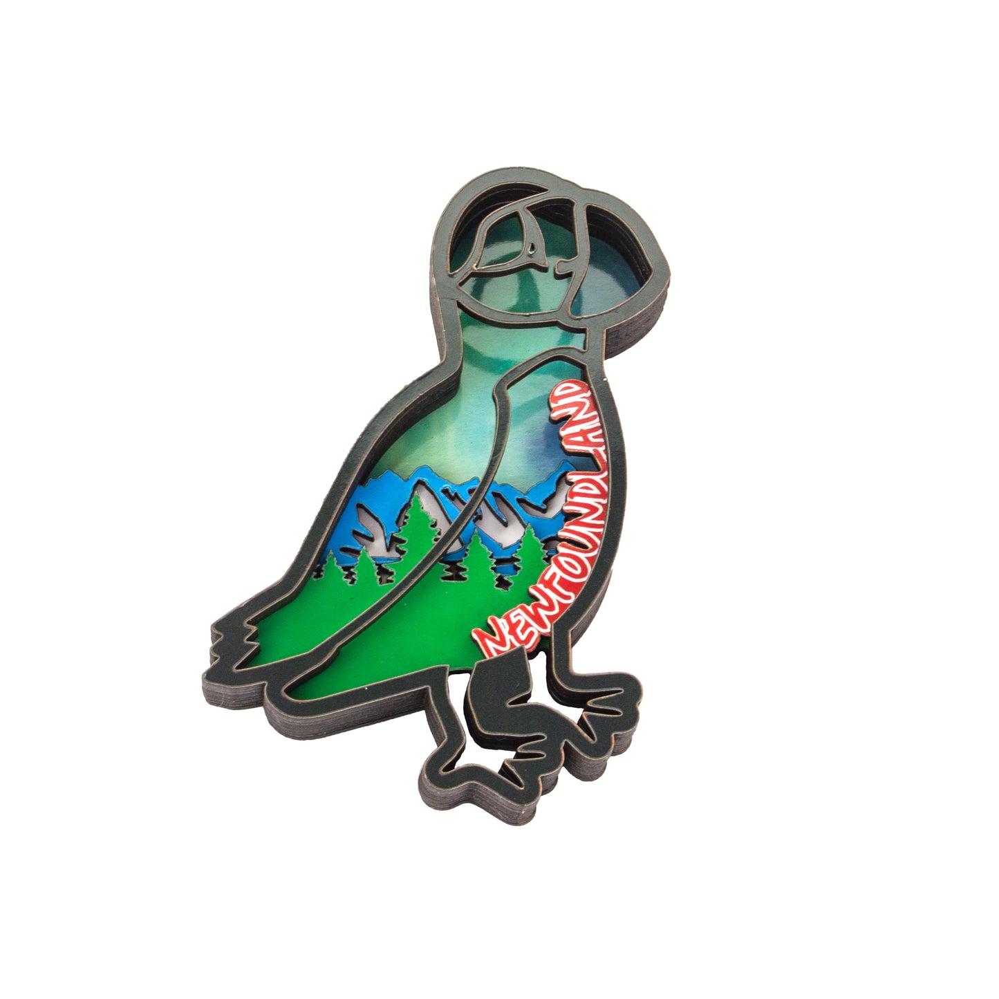 Magnet - 3D Puffin Silhouette