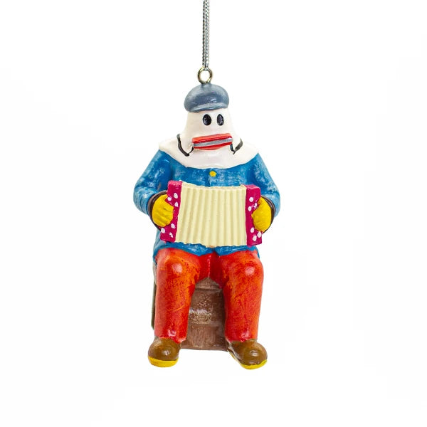 Mummer Playing Accordion and Harmonica Tree Ornament ***PRE-ORDER NOW SHIPS EARLY AUGUST***