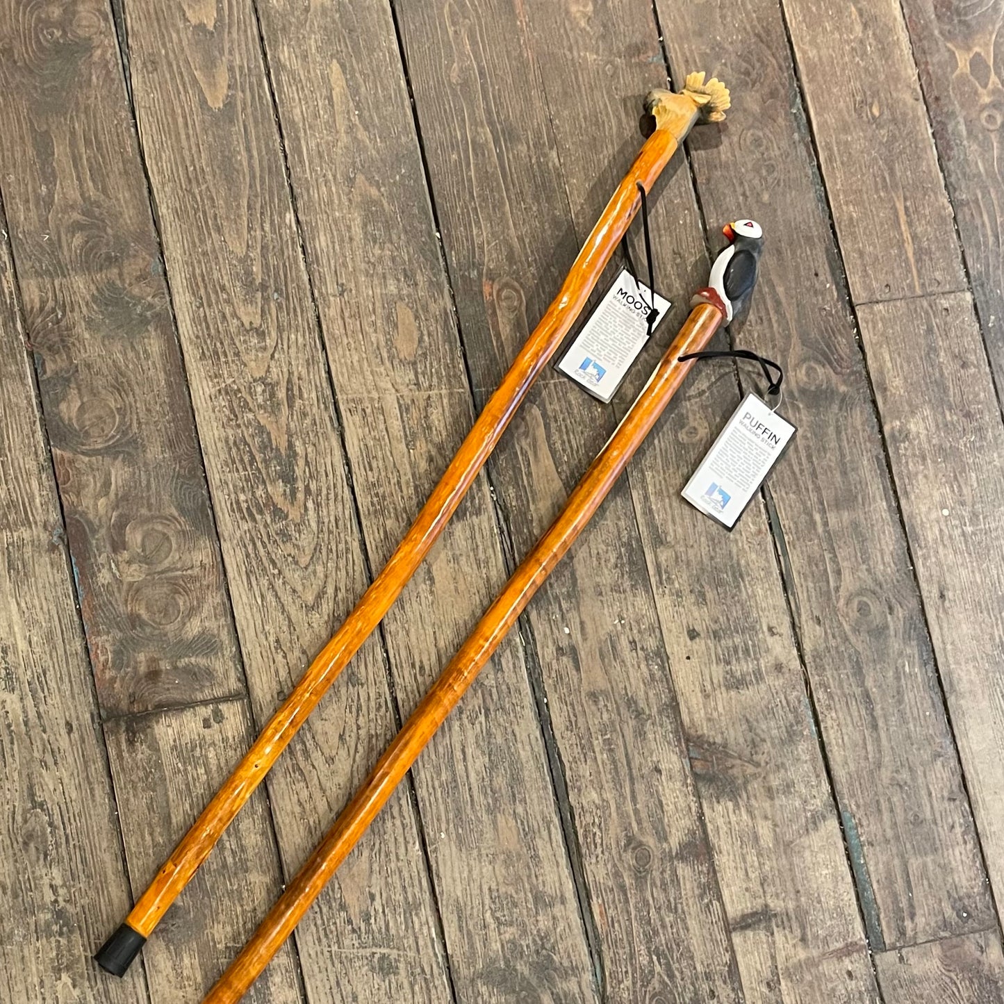 Walking Sticks, Moose or Puffin (Not Available for Shipping)