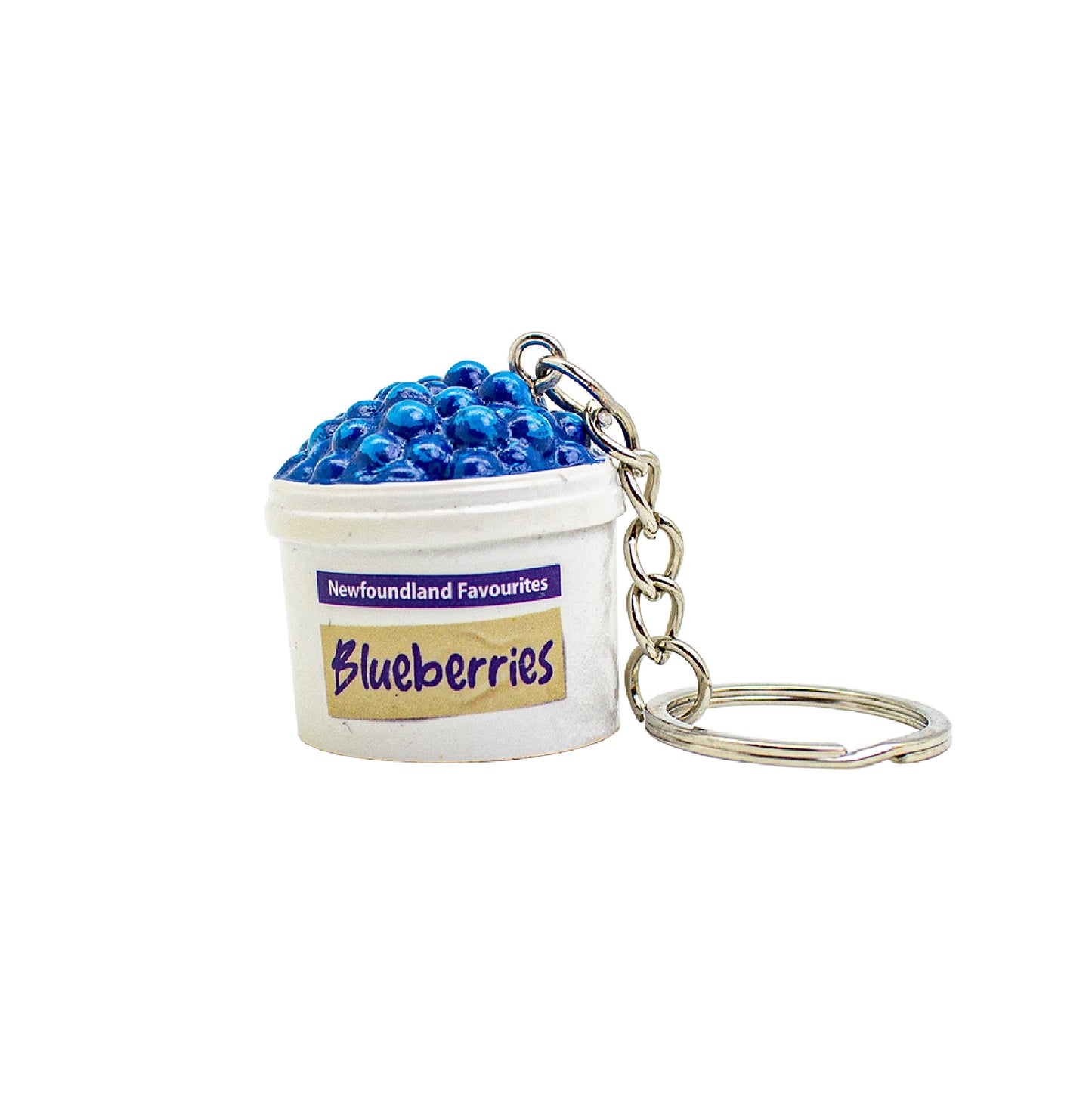Keychain, Blueberries In Bucket