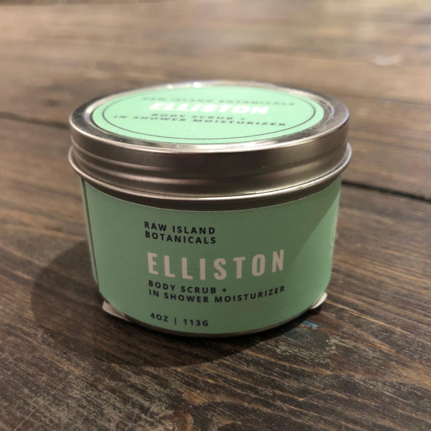 Body Scrub & In-Shower body moisturizer, Elliston by RAW Island Botanicals 4oz