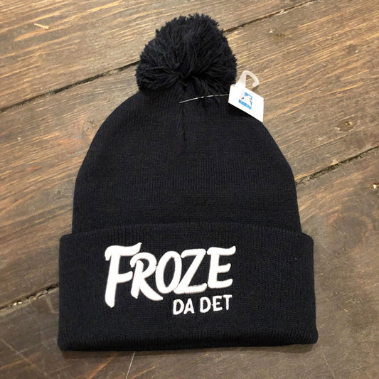 NL-81365 Black Pom Pom Toque, Froze Da Det