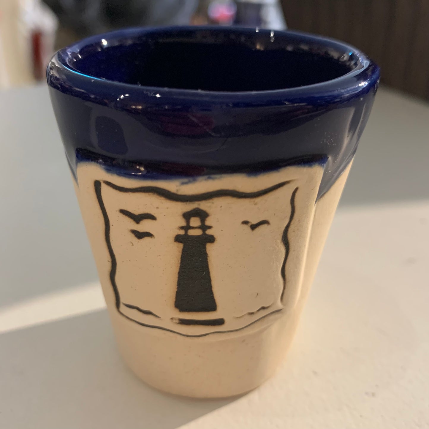 Pottery Shot Glass Lighthouse