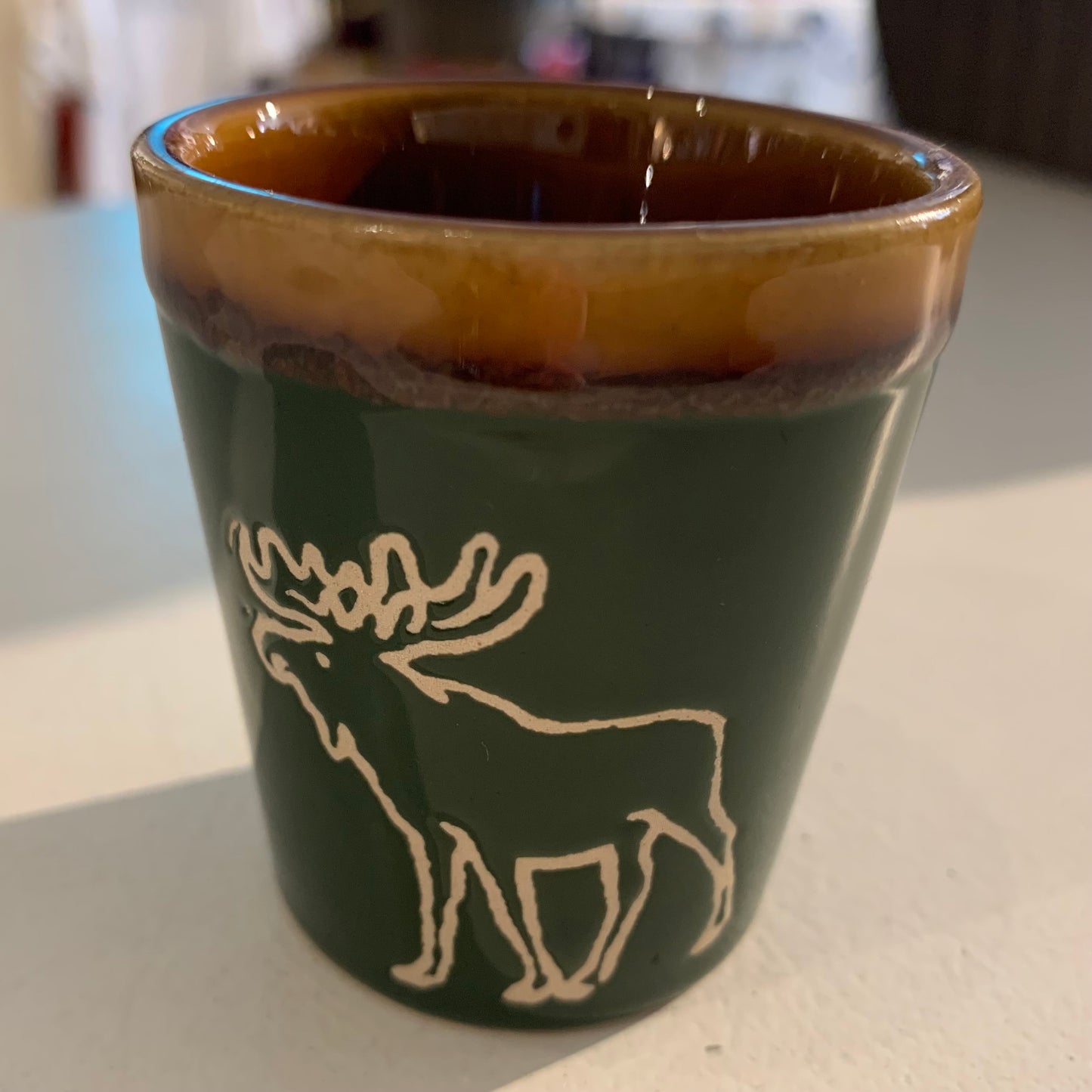 Pottery Shot Glass Moose