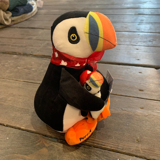 Plush Puffin Hugs and Baby