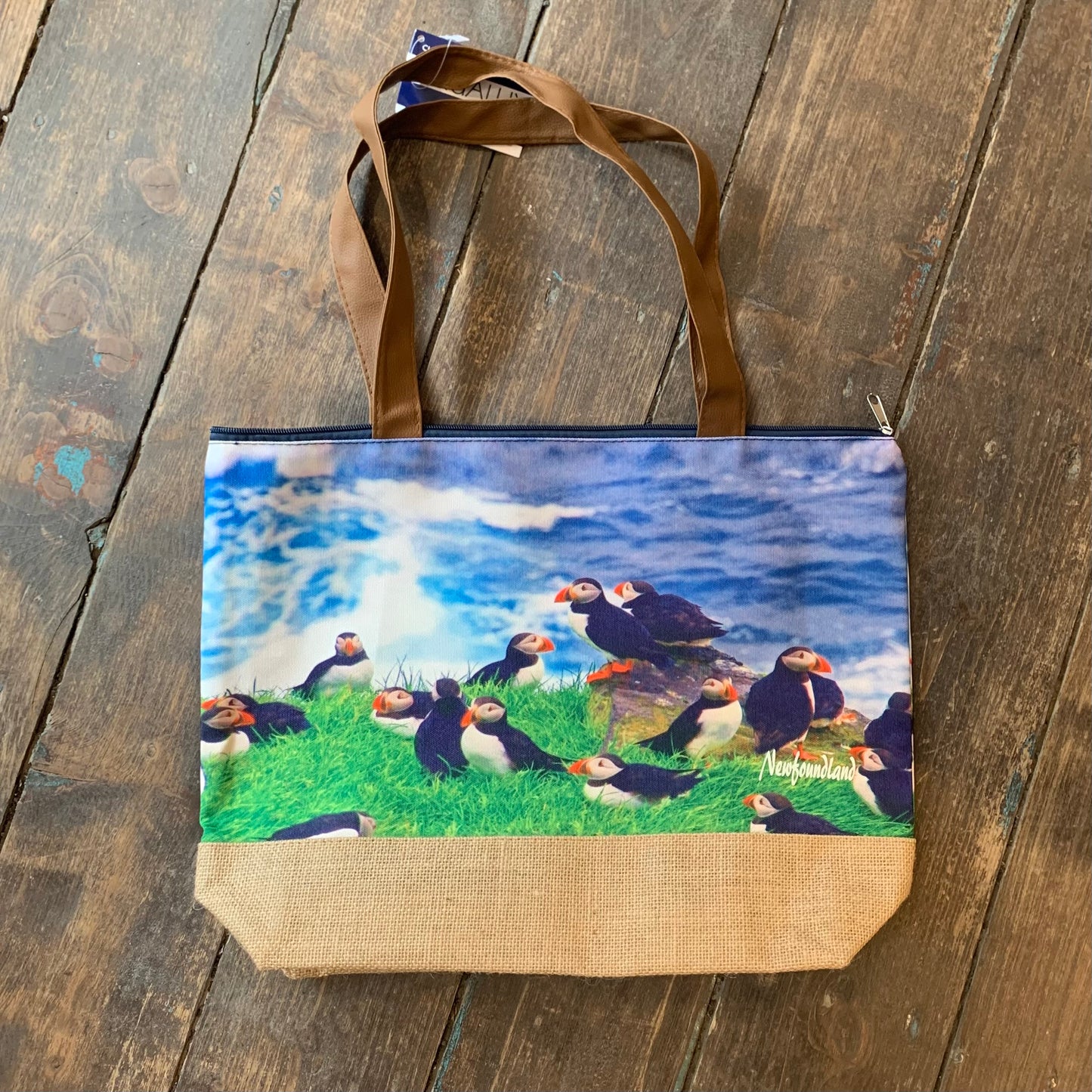 Puffin Canvas tote