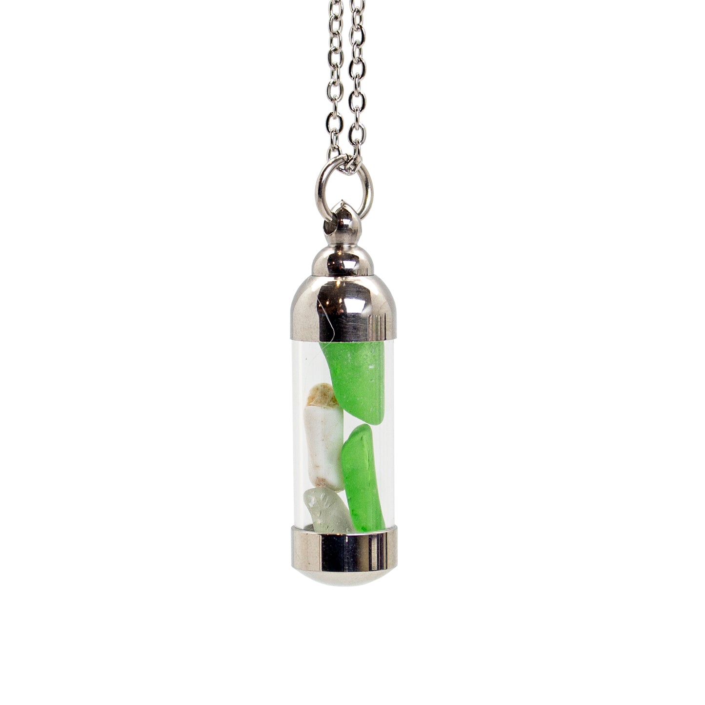 Sea Glass Cylinder Necklace