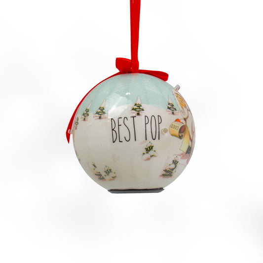 "Best Pop" Christmas Bulb