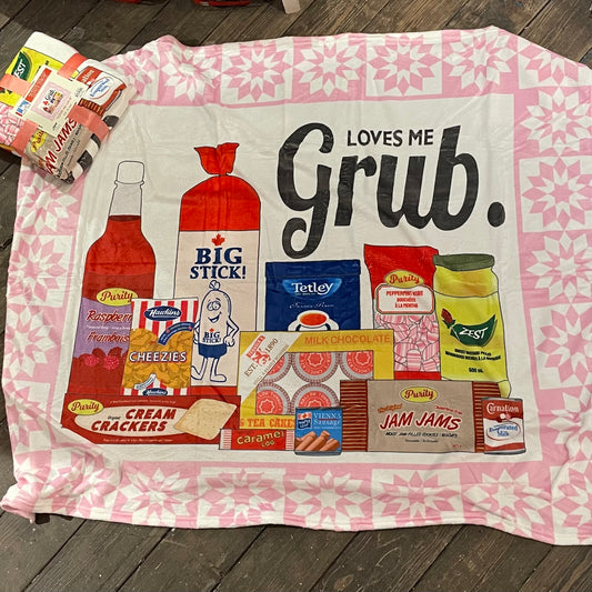 Fleece Throw, Loves Me Grub 50 X 60