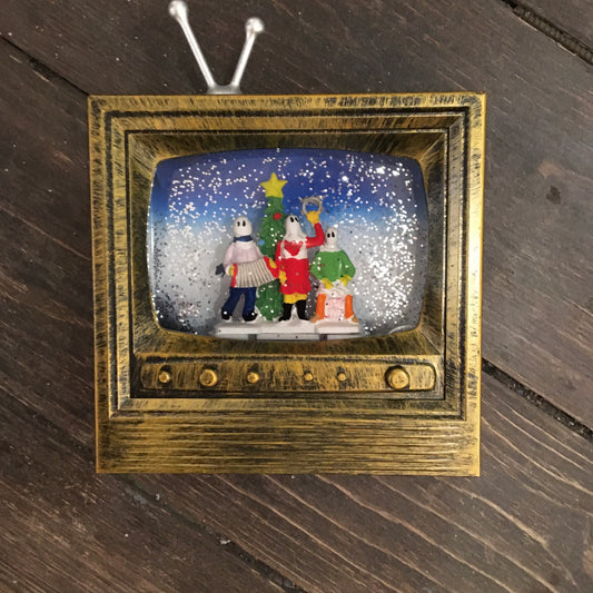 Mummers in TV Snow Globe