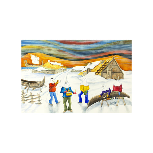 Mummers in L'Anse Aux Meadows Canvas Print