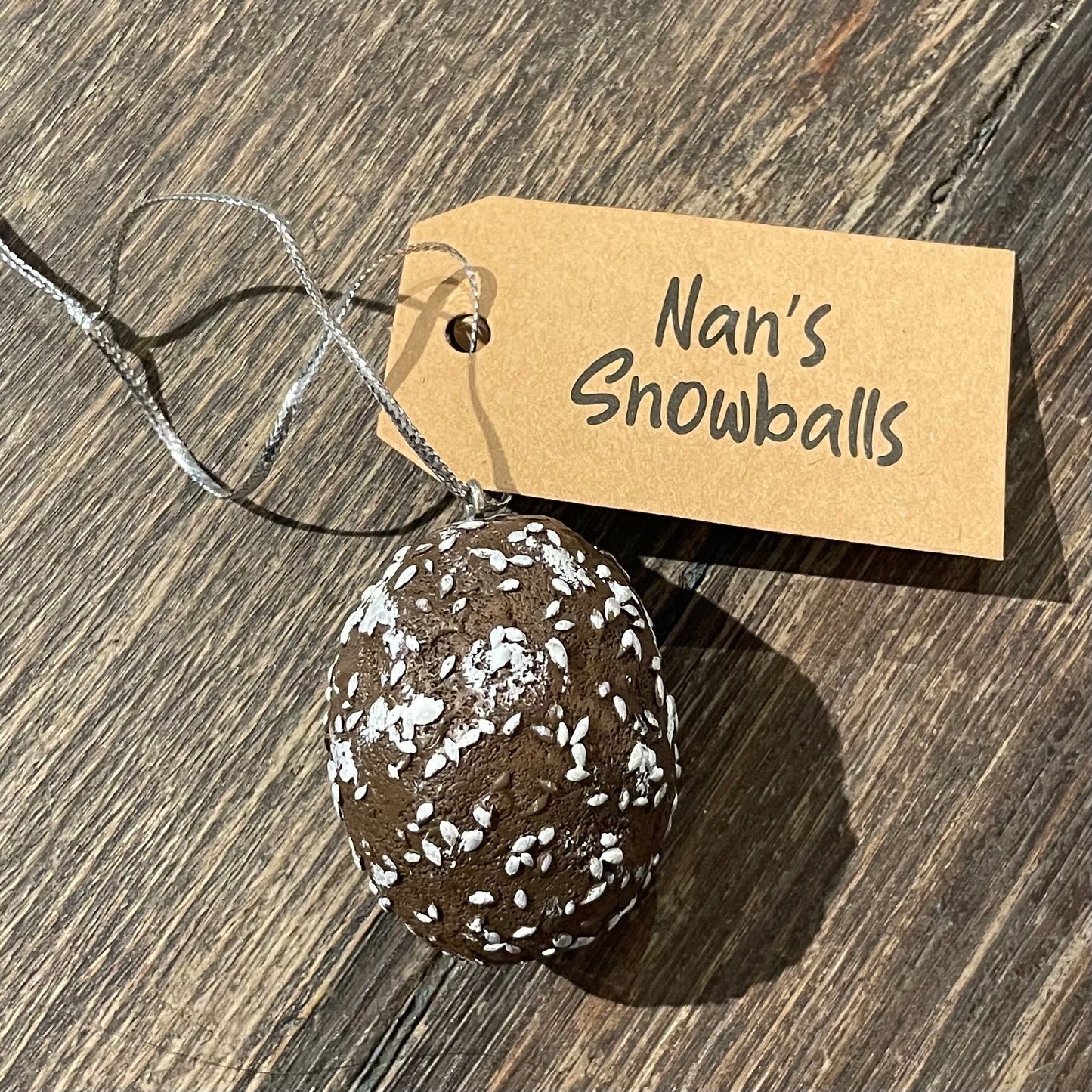 Nan's Snow Ball Cookie Tree Ornaments