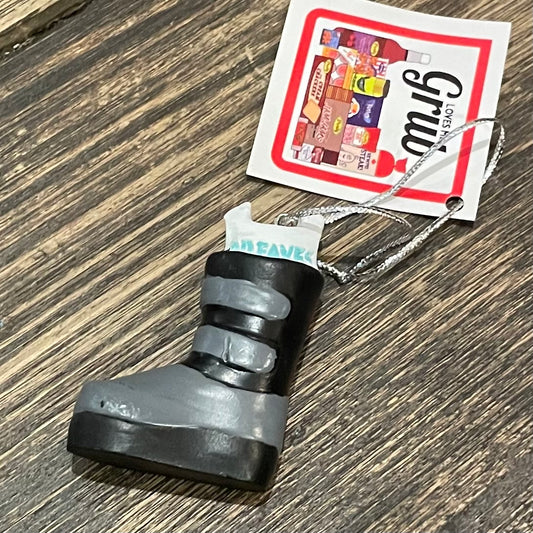 NL Faves Tree Ornament, Winter Boot with Plastic Bag Liner