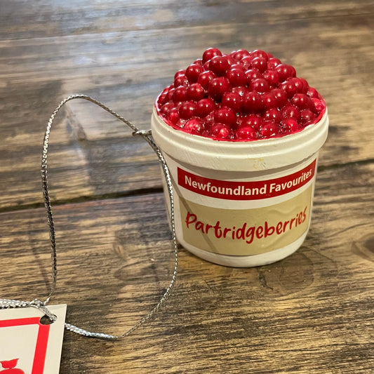 NL Faves Tree Ornament, Partridgeberry Bucket