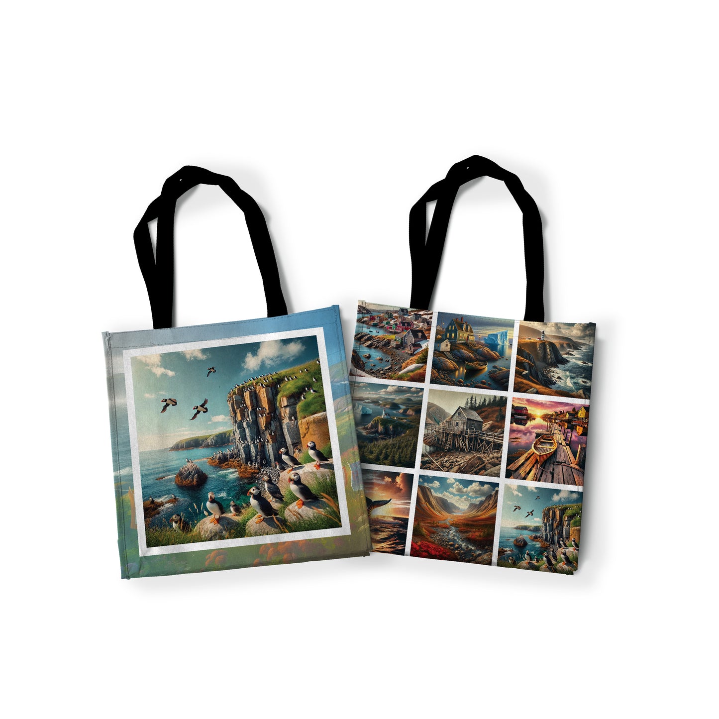 Reusable Shopping Bag - Puffins