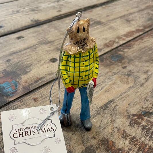 Tree Ornament, Mummer in Yellow Shirt with Cod Fish