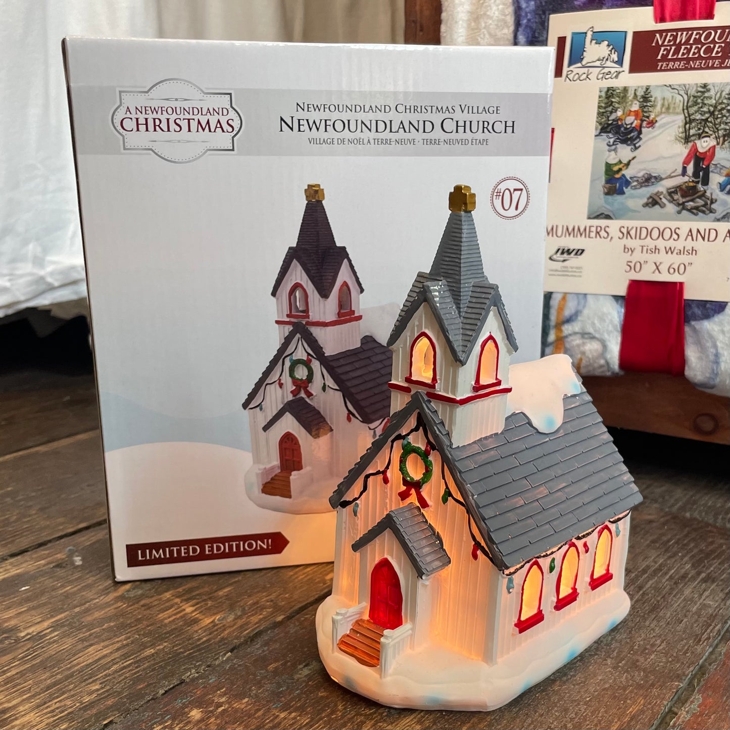Newfoundland Christmas Village Church ***AVAILABLE NOW FOR SHIPPING***