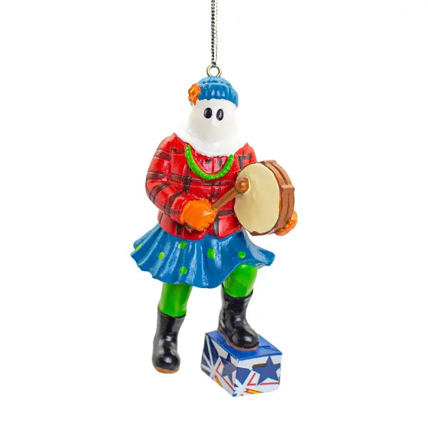 Mummer with Bodhran and Beer Box Tree Ornament ***PRE-ORDER NOW SHIPS EARLY AUGUST!***