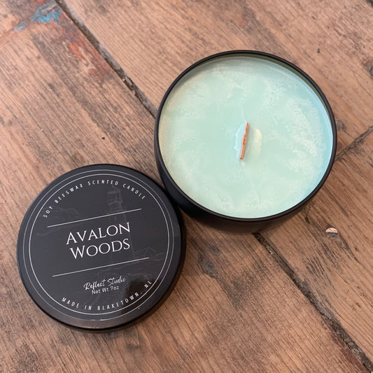 Candle Tins 7oz, Avalon Woods