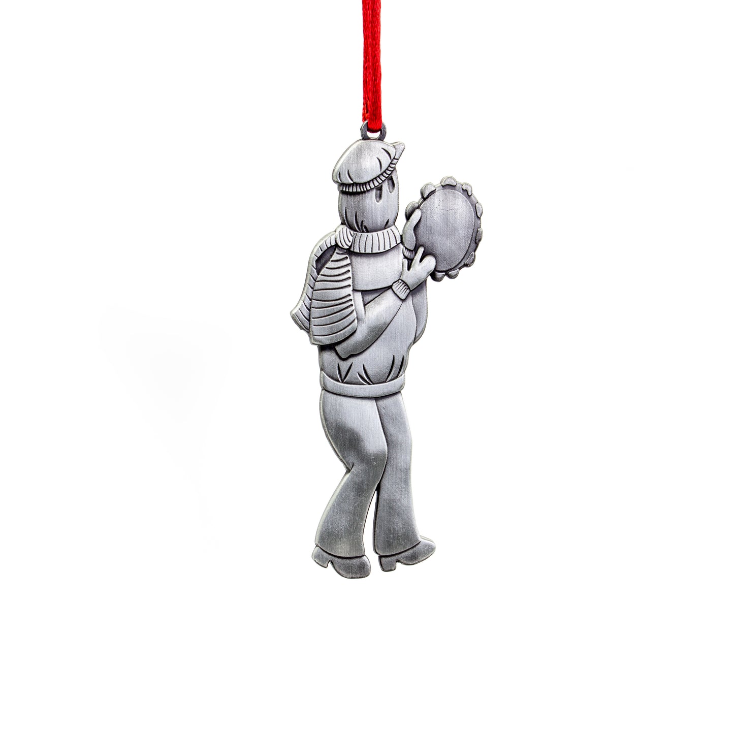 Pewter Mummer Ornament, Mummer Playing the Tamborine