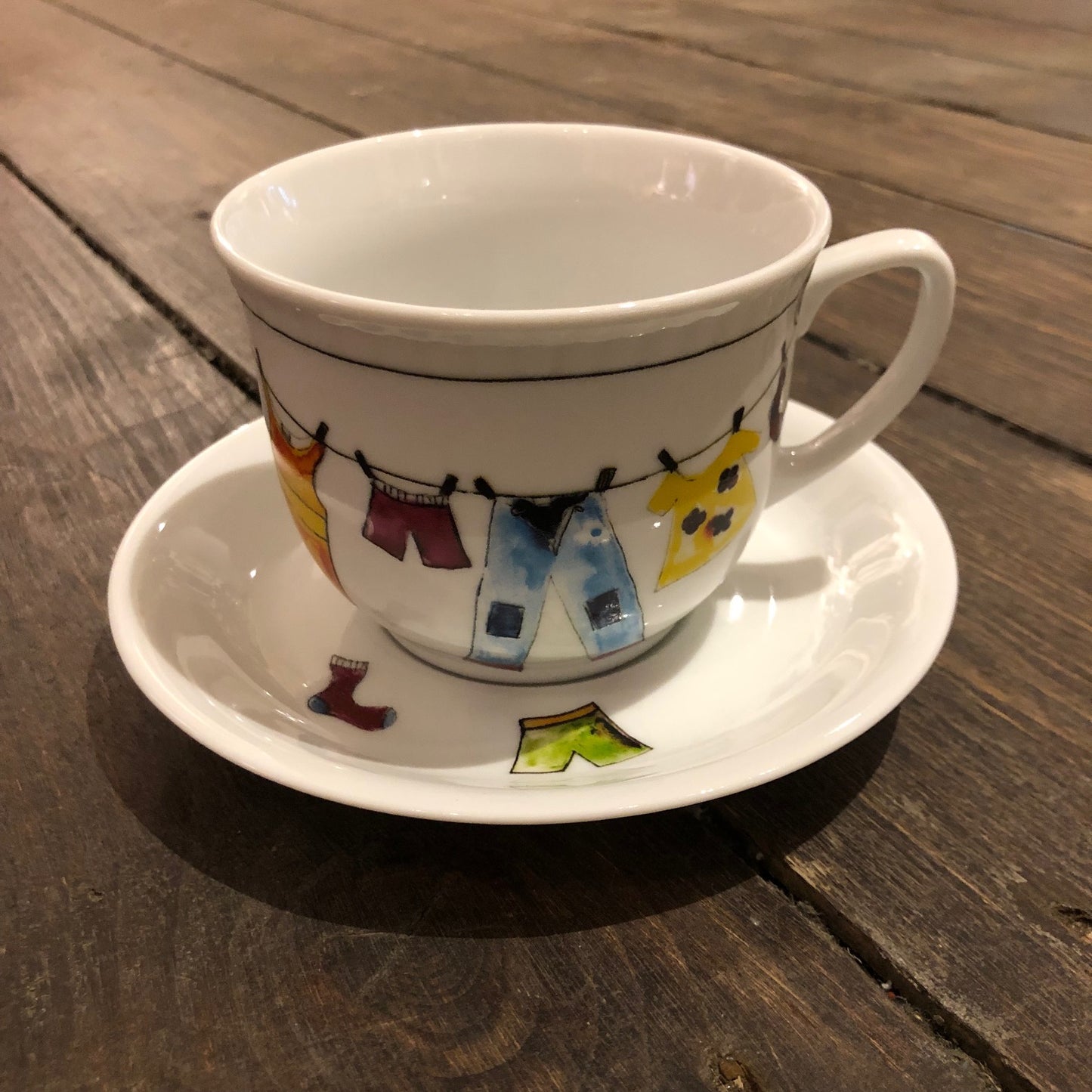 Clothesline Cup & Saucer