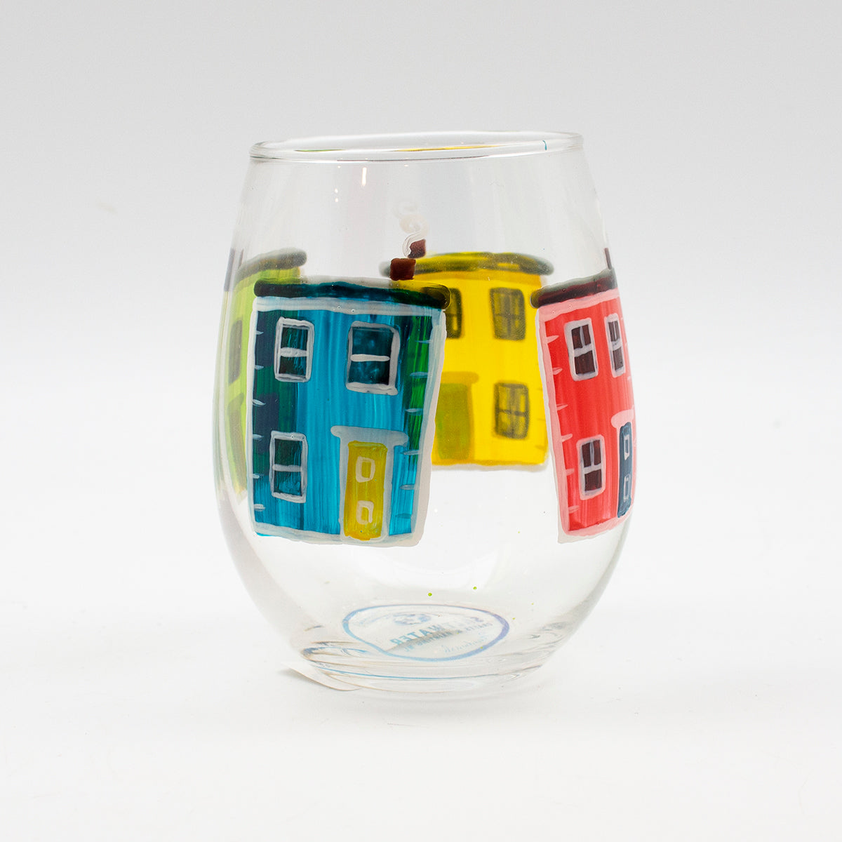 Hand Painted Honeybee Stemless Wine Glass